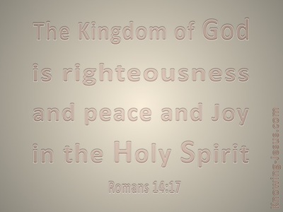 Romans 14:17 The Kingdom Of God (beige)